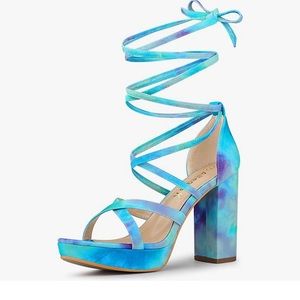 Allegra K NWT Cyan Heels Size 7-1/2